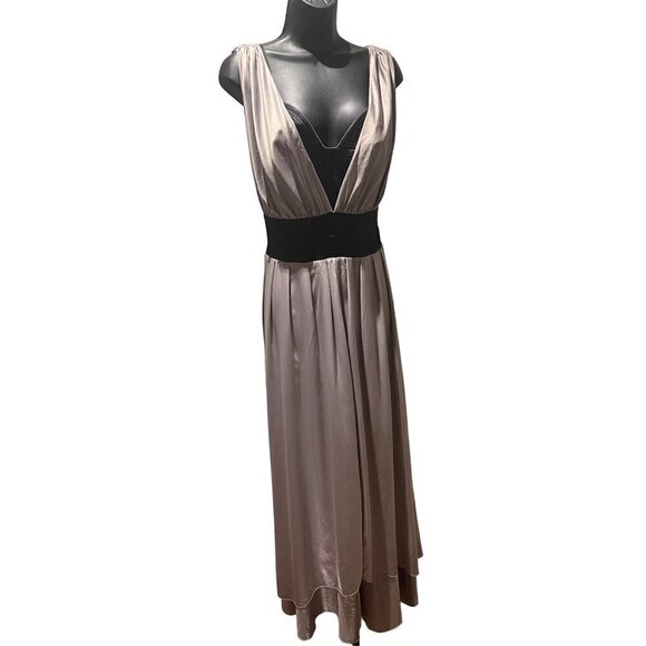 Amanda Wakeley women’s vintage gown silk Champaign & black medium - Picture 3 of 5